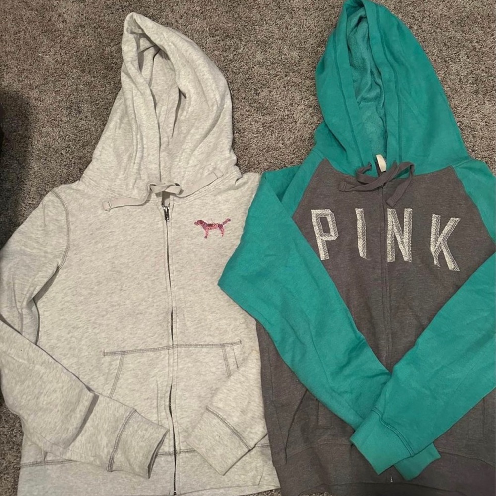 PINK Victoria Secret Zippered sweatshirt jackets sz Small
